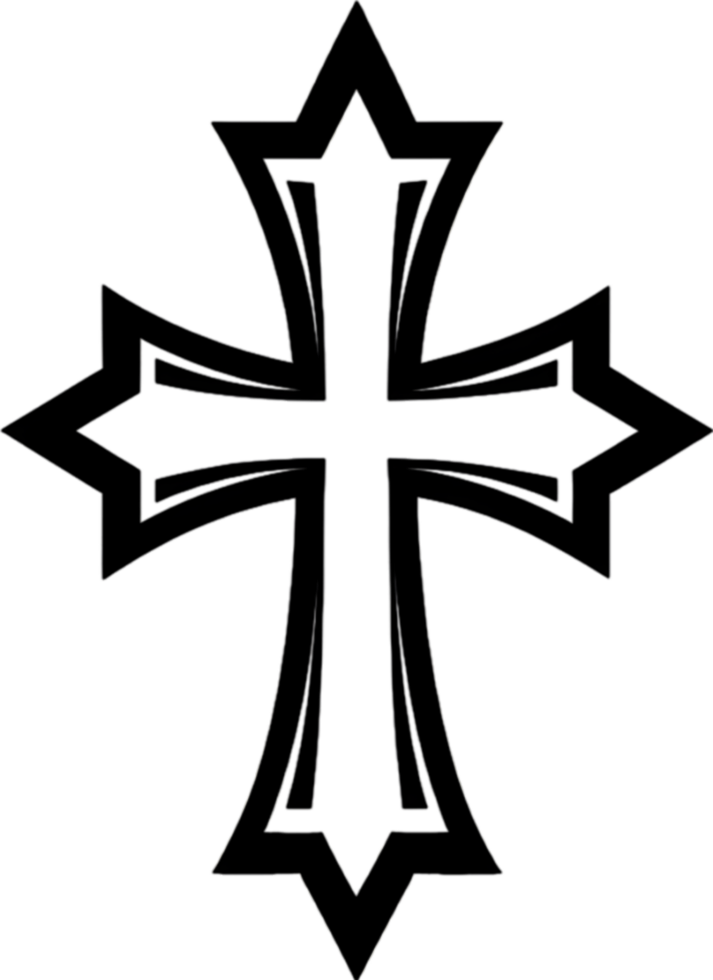 Elegant Maltese Cross Clipart for Religious Design. AI-generated. png