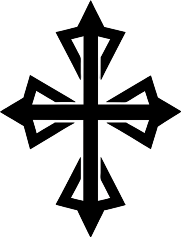 Elegant Maltese Cross Clipart for Religious Design. AI-generated. png