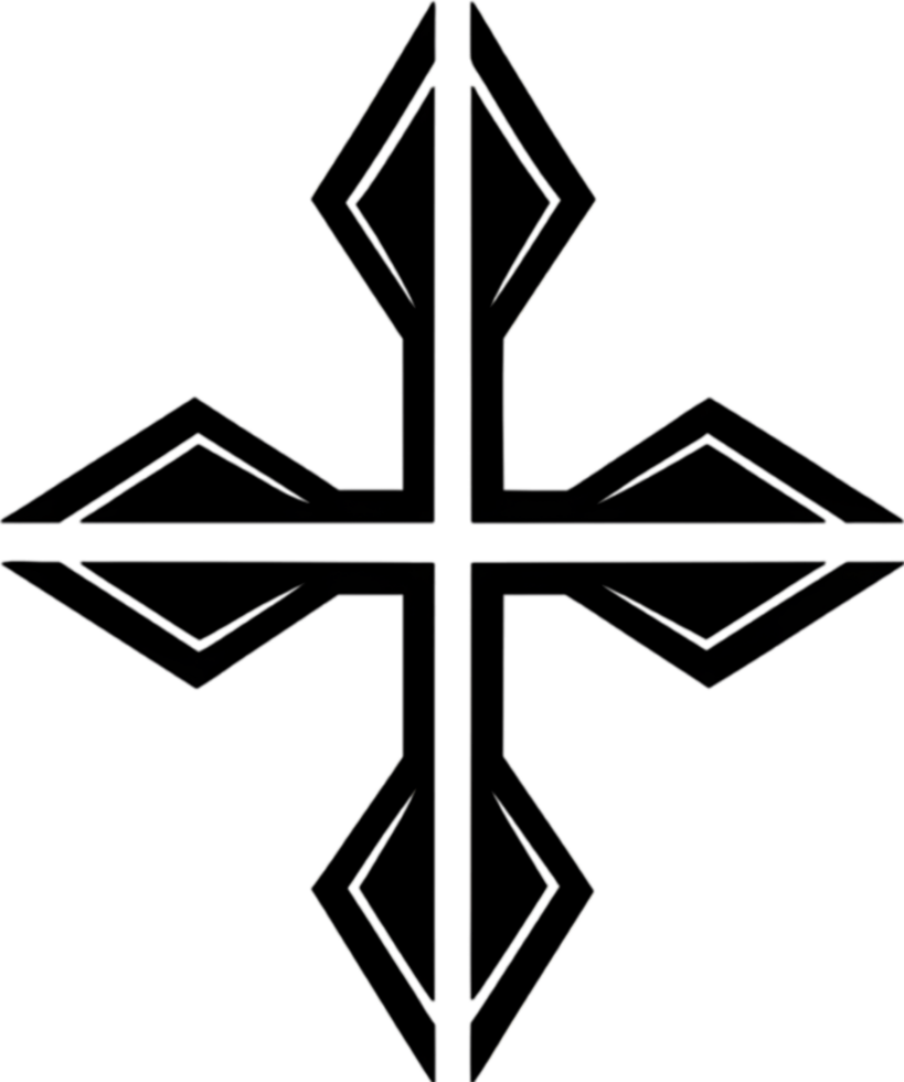 Elegant Maltese Cross Clipart for Religious Design. AI-generated. png