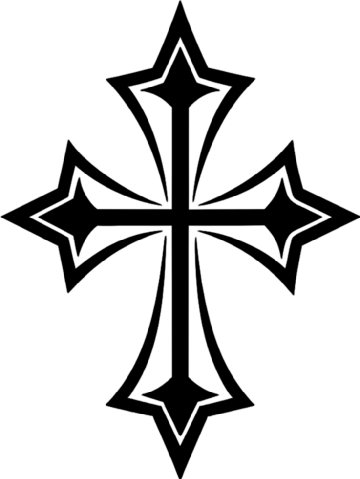 Elegant Maltese Cross Clipart for Religious Design. AI-generated. png