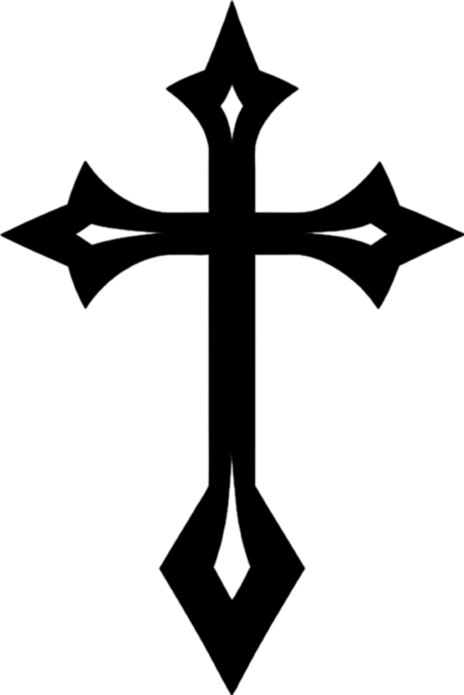 Mariner's Cross, Nautical Symbol of Faith Clipart. AI-generated. png