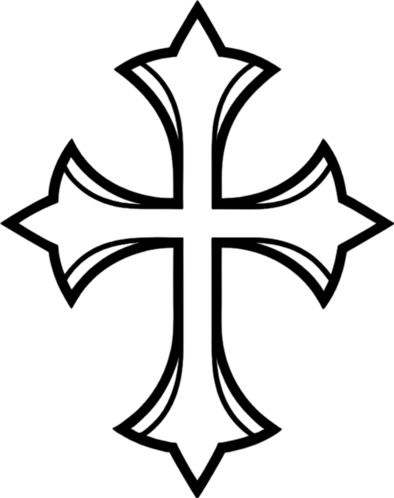 Elegant Maltese Cross Clipart for Religious Design. AI-generated. png