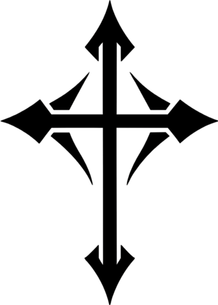 Mariner's Cross, Nautical Symbol of Faith Clipart. AI-generated. png