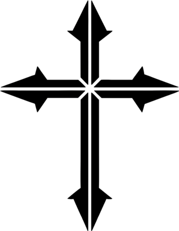 Mariner's Cross, Nautical Symbol of Faith Clipart. AI-generated. png