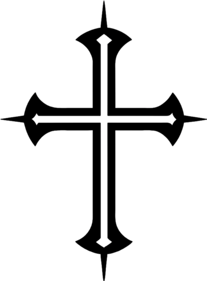 Mariner's Cross, Nautical Symbol of Faith Clipart. AI-generated. png