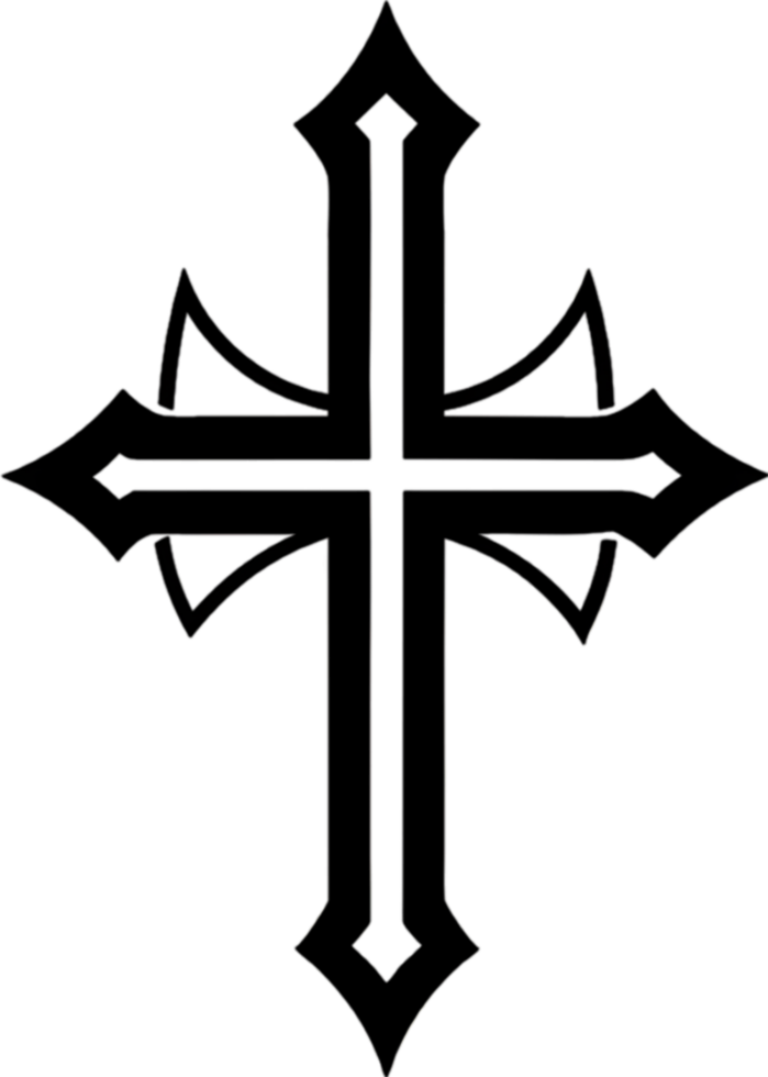 Mariner's Cross, Nautical Symbol of Faith Clipart. AI-generated. png