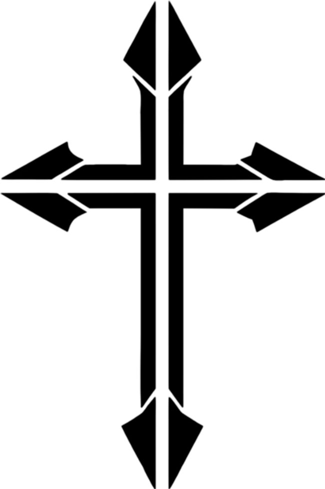 Mariner's Cross, Nautical Symbol of Faith Clipart. AI-generated. png