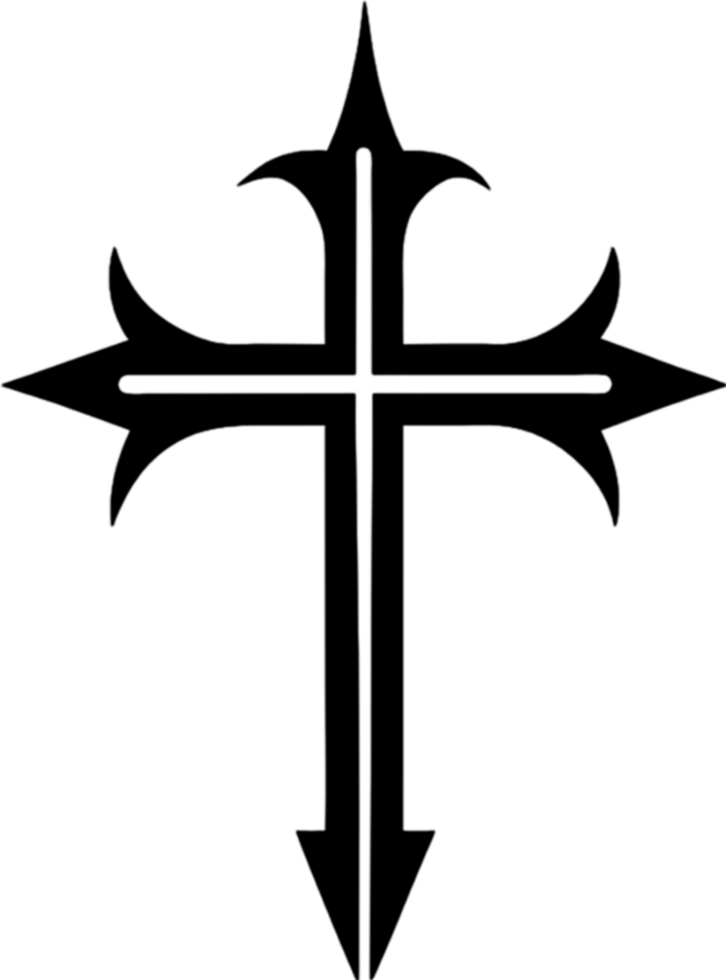 Mariner's Cross, Nautical Symbol of Faith Clipart. AI-generated. png