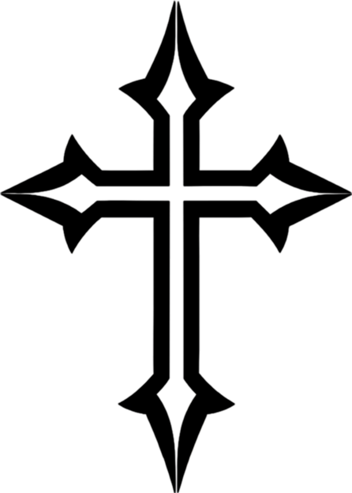 Mariner's Cross, Nautical Symbol of Faith Clipart. AI-generated. png
