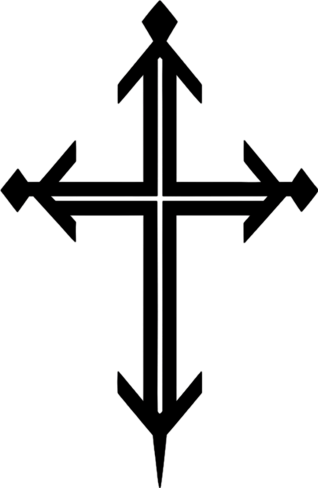 Mariner's Cross, Nautical Symbol of Faith Clipart. AI-generated. png