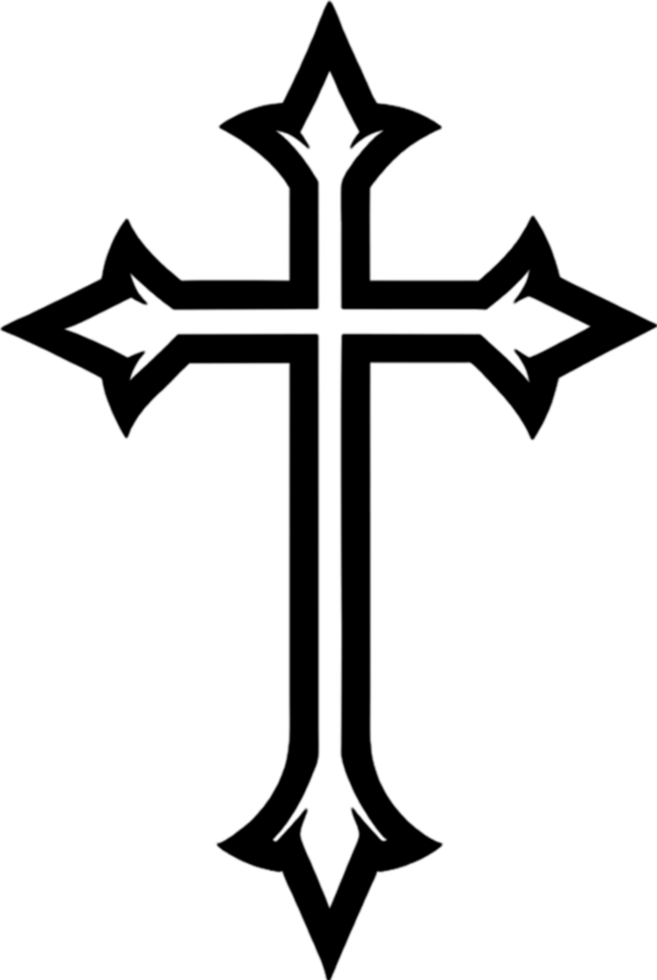 Mariner's Cross, Nautical Symbol of Faith Clipart. AI-generated. png