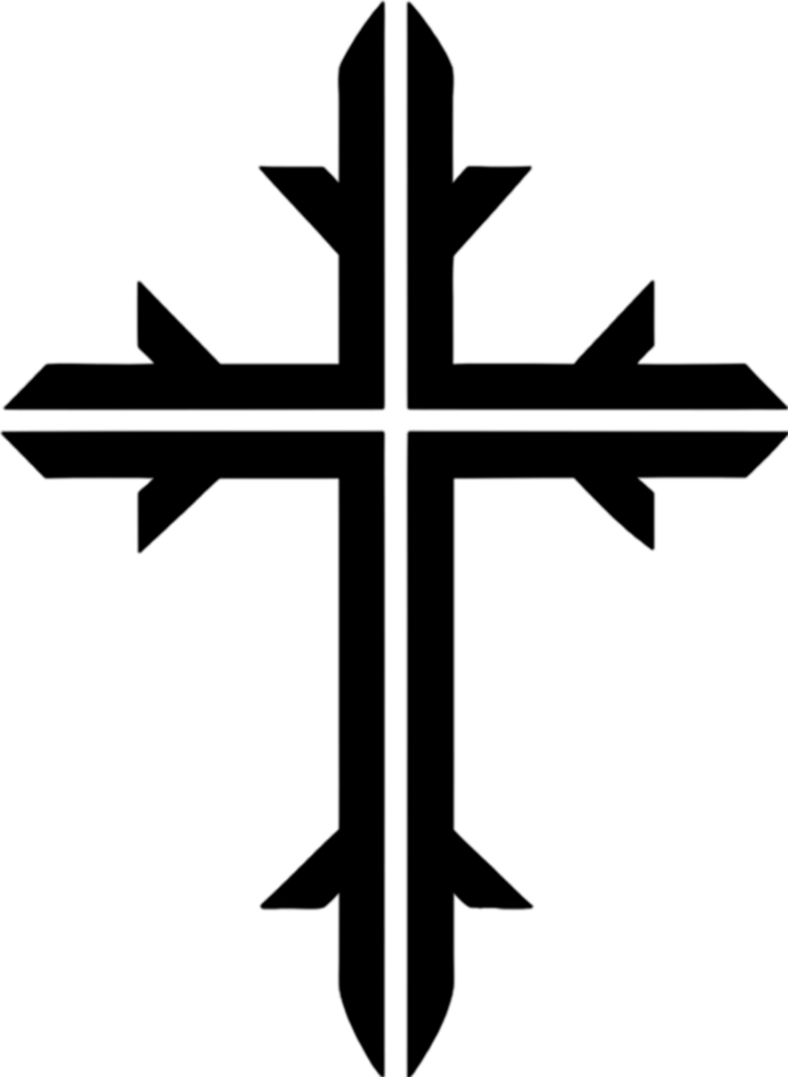 Mariner's Cross, Nautical Symbol of Faith Clipart. AI-generated. png
