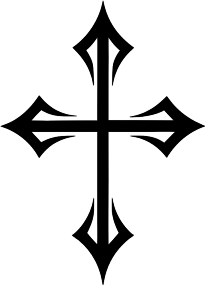 Mariner's Cross, Nautical Symbol of Faith Clipart. AI-generated. png