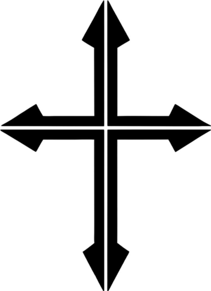 Mariner's Cross, Nautical Symbol of Faith Clipart. AI-generated. png