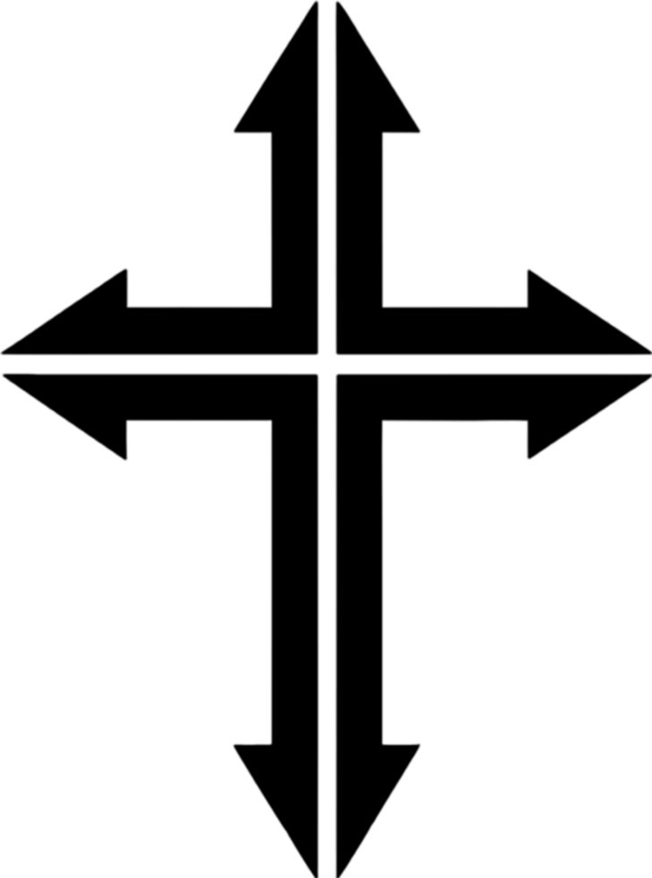 Mariner's Cross, Nautical Symbol of Faith Clipart. AI-generated. png