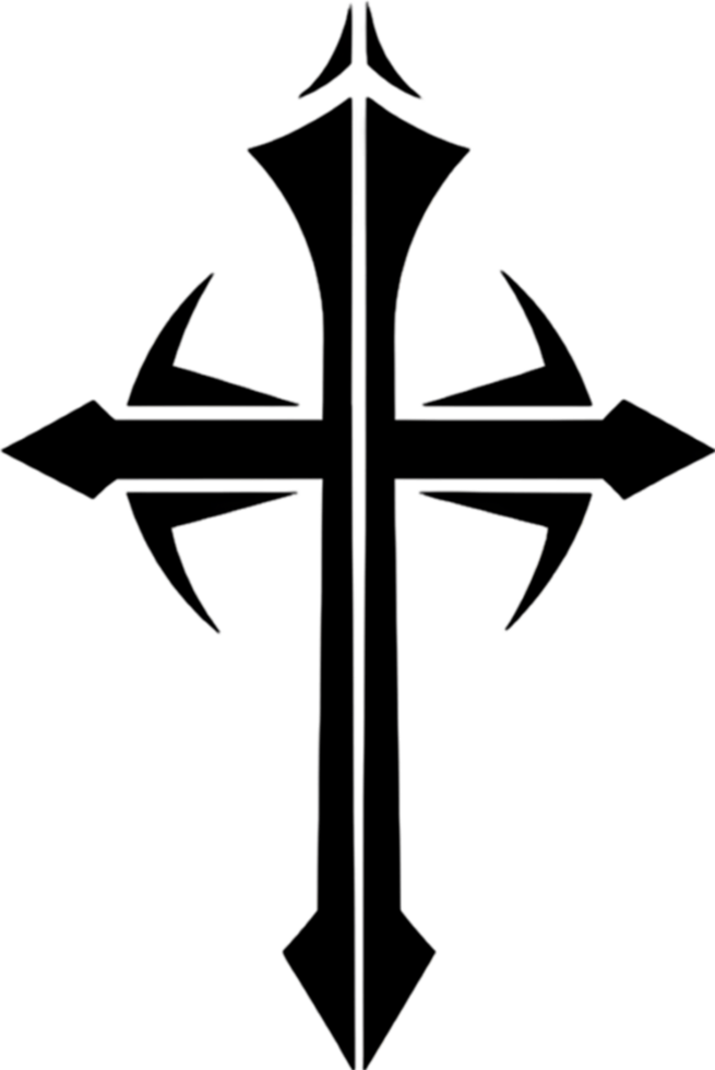 Mariner's Cross, Nautical Symbol of Faith Clipart. AI-generated. png