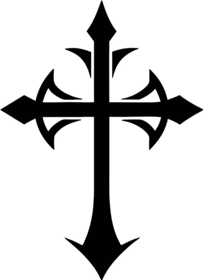 Mariner's Cross, Nautical Symbol of Faith Clipart. AI-generated. png