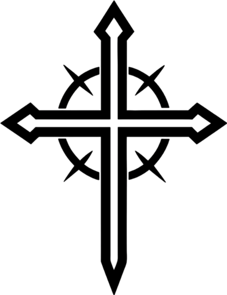 Mariner's Cross, Nautical Symbol of Faith Clipart. AI-generated. png