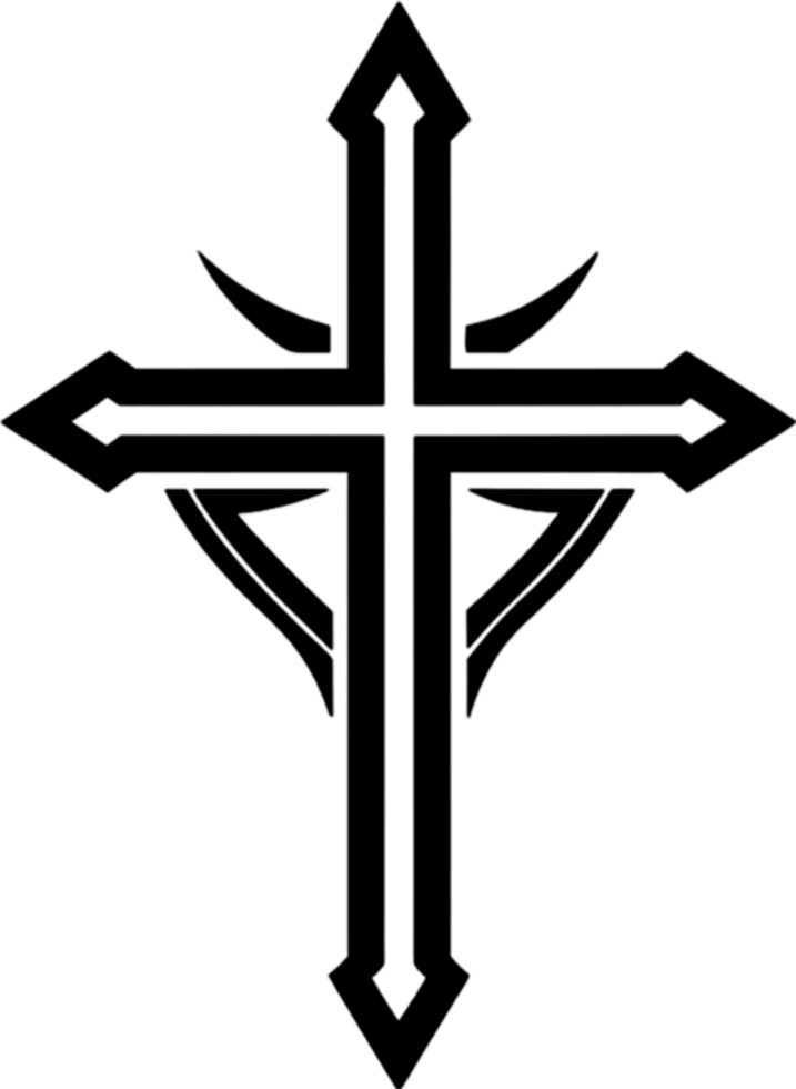 Mariner's Cross, Nautical Symbol of Faith Clipart. AI-generated. png