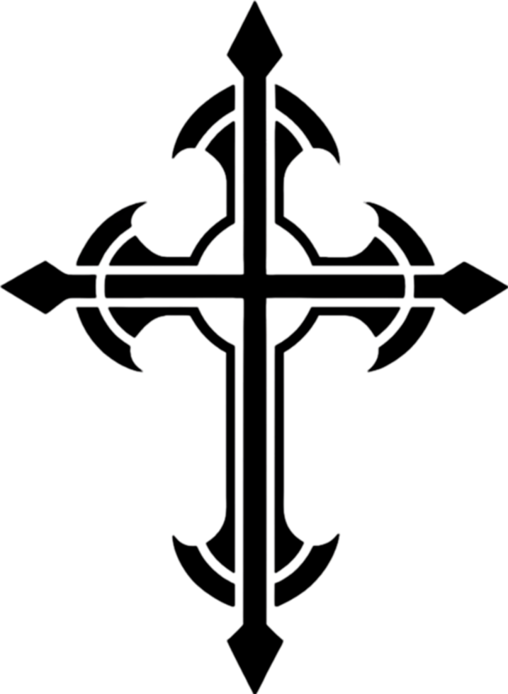 Mariner's Cross, Nautical Symbol of Faith Clipart. AI-generated. png
