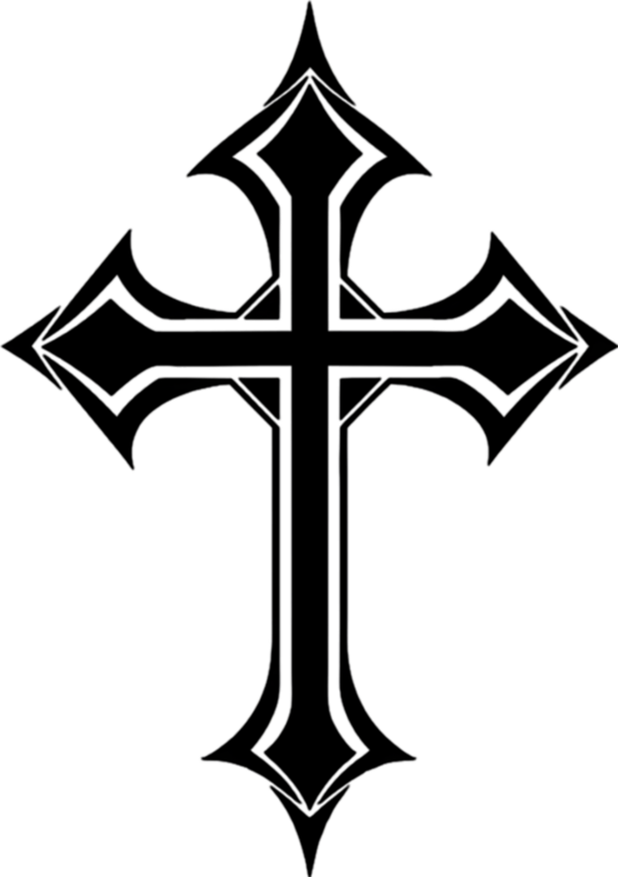 Mariner's Cross, Nautical Symbol of Faith Clipart. AI-generated. png