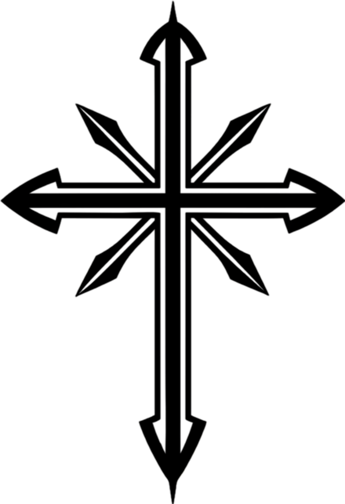 Mariner's Cross, Nautical Symbol of Faith Clipart. AI-generated. png