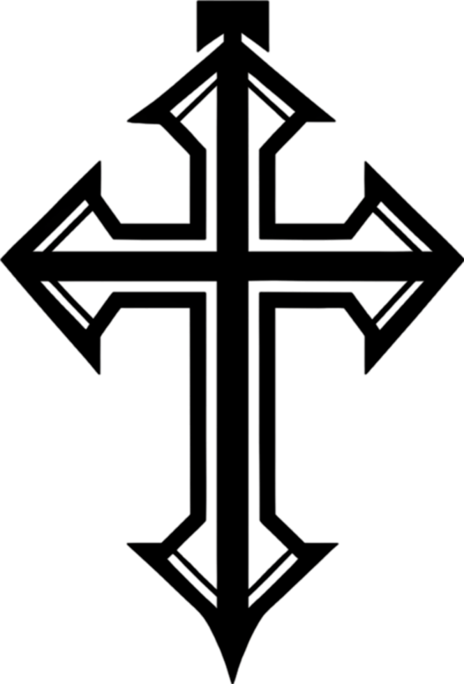 Mariner's Cross, Nautical Symbol of Faith Clipart. AI-generated. png