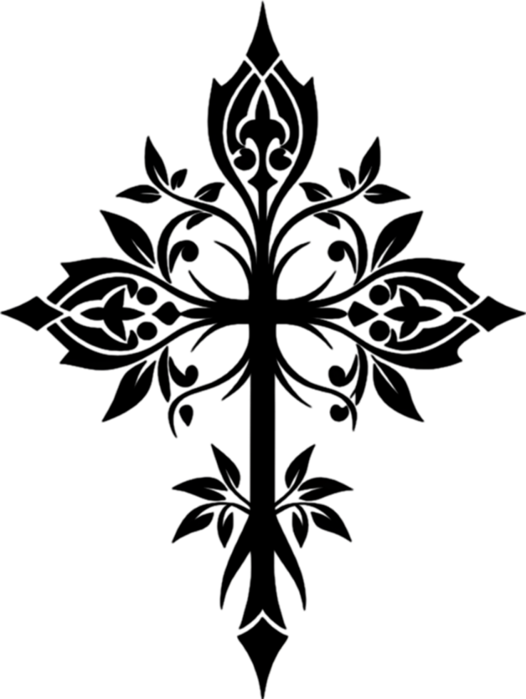 Mariner's Cross, Nautical Symbol of Faith Clipart. AI-generated. png
