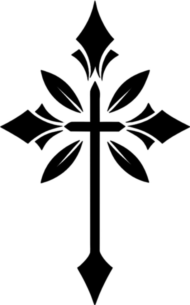Mariner's Cross, Nautical Symbol of Faith Clipart. AI-generated. png