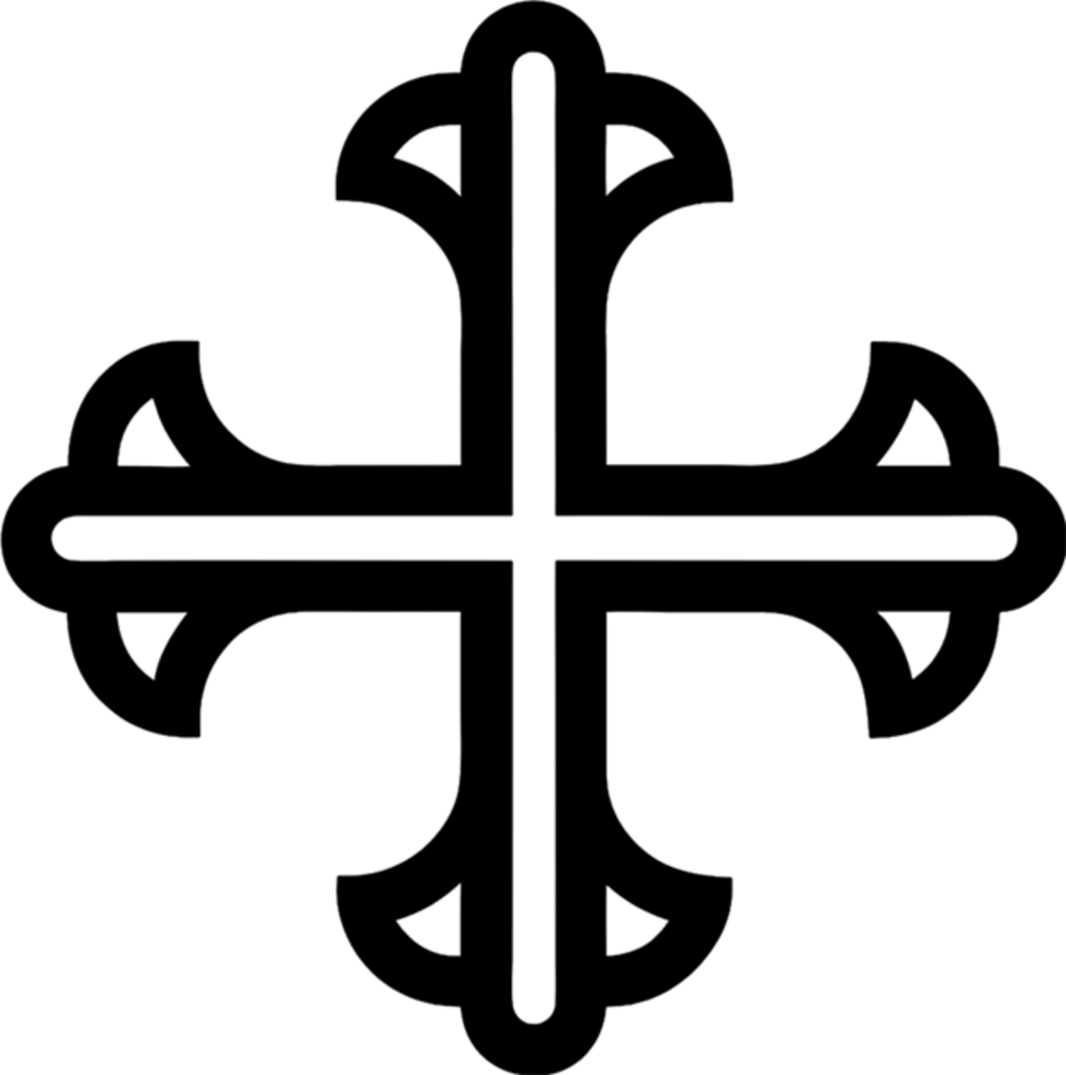 Occitan Cross, Symbol of Southern French Heritage. AI-generated. png