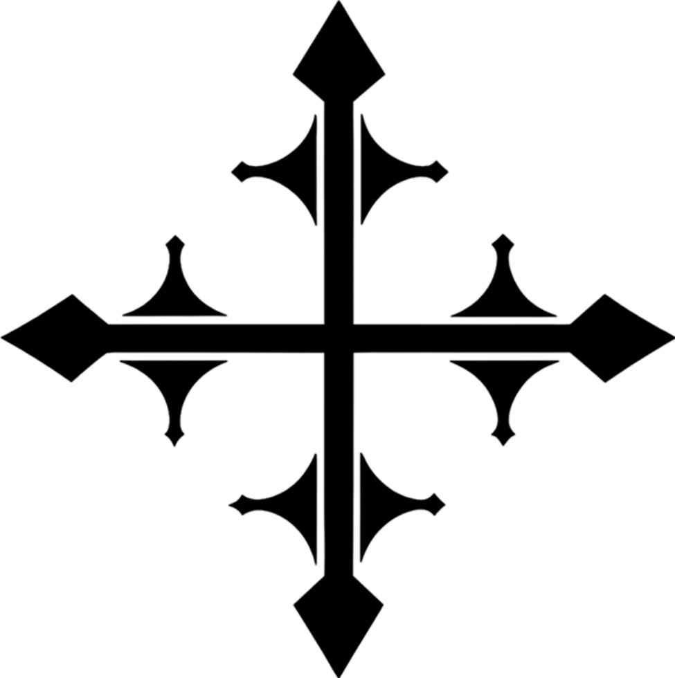 Occitan Cross, Symbol of Southern French Heritage. AI-generated. png