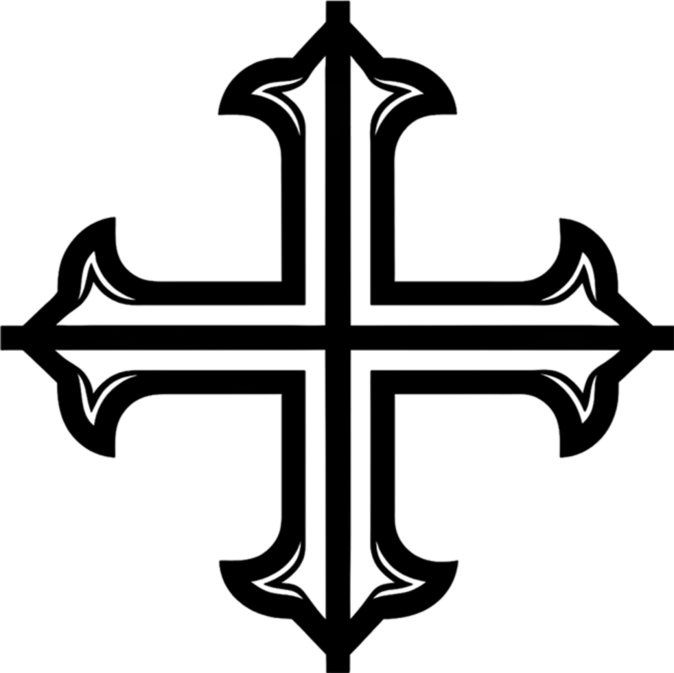 Occitan Cross, Symbol of Southern French Heritage. AI-generated. png