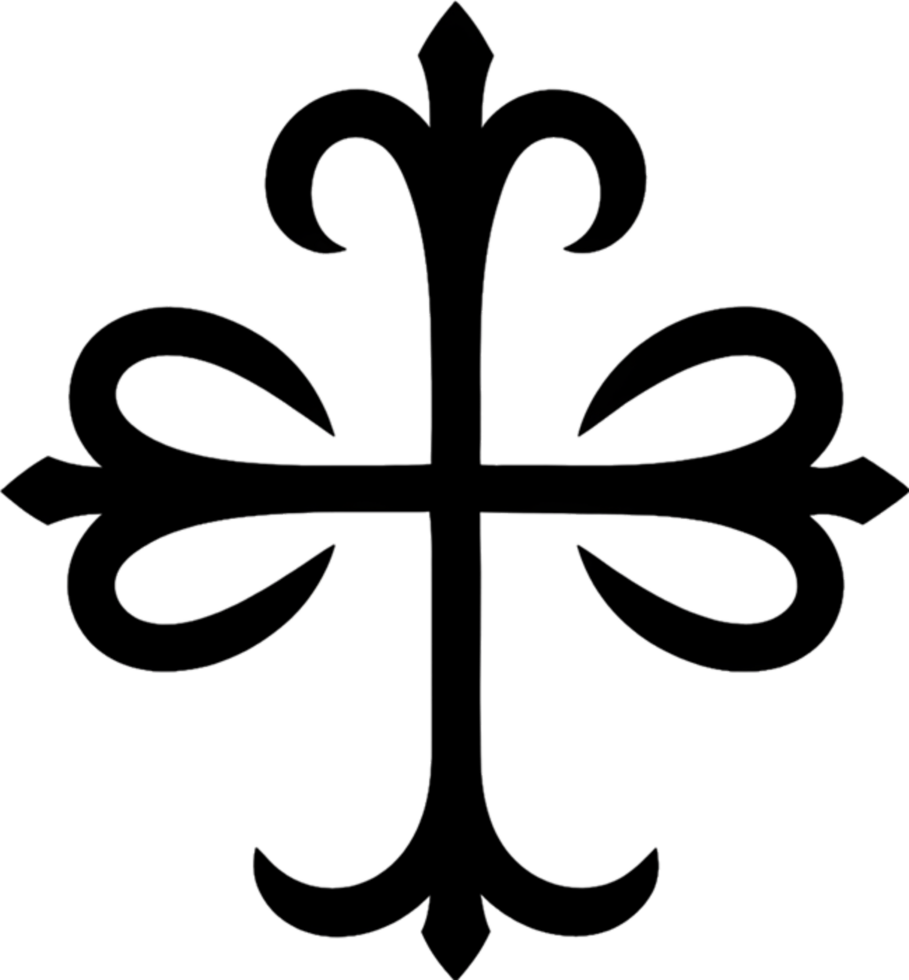Occitan Cross, Symbol of Southern French Heritage. AI-generated. png