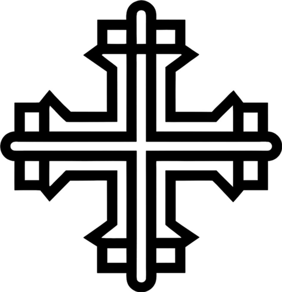 Occitan Cross, Symbol of Southern French Heritage. AI-generated. png