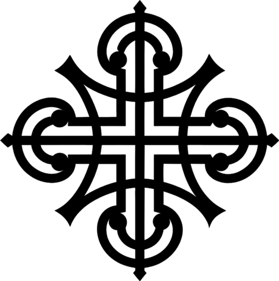 Occitan Cross, Symbol of Southern French Heritage. AI-generated. png