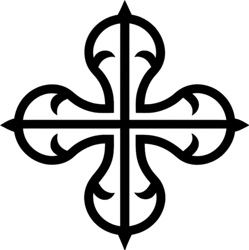 Occitan Cross, Symbol of Southern French Heritage. AI-generated. png