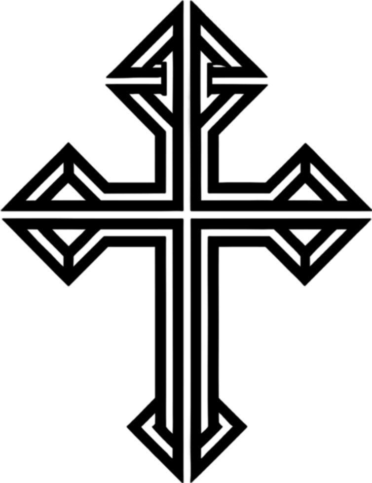 Occitan Cross, Symbol of Southern French Heritage. AI-generated. png