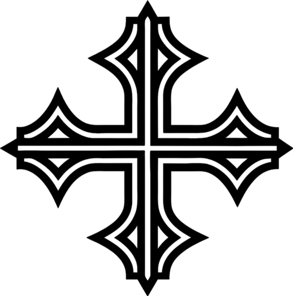 Occitan Cross, Symbol of Southern French Heritage. AI-generated. png