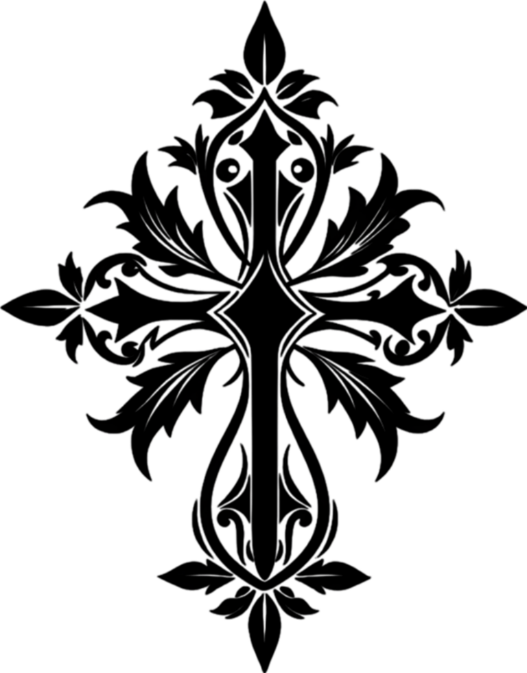 Occitan Cross, Symbol of Southern French Heritage. AI-generated. png