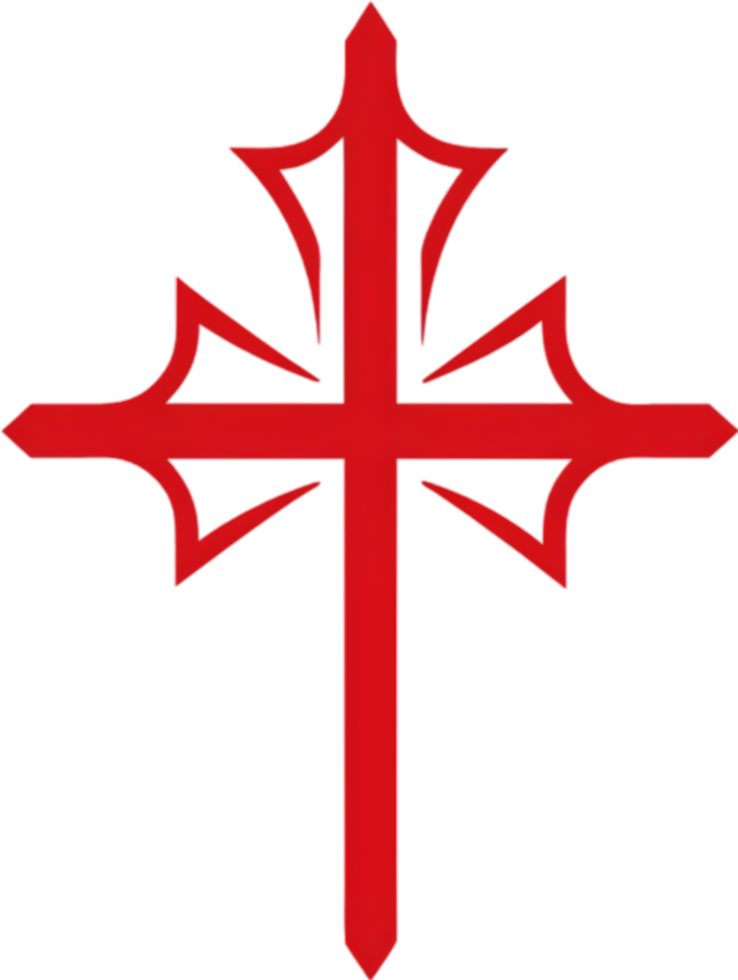 Ancient Christian Symbol, Saint Thomas Cross Clipart. AI-generated. png