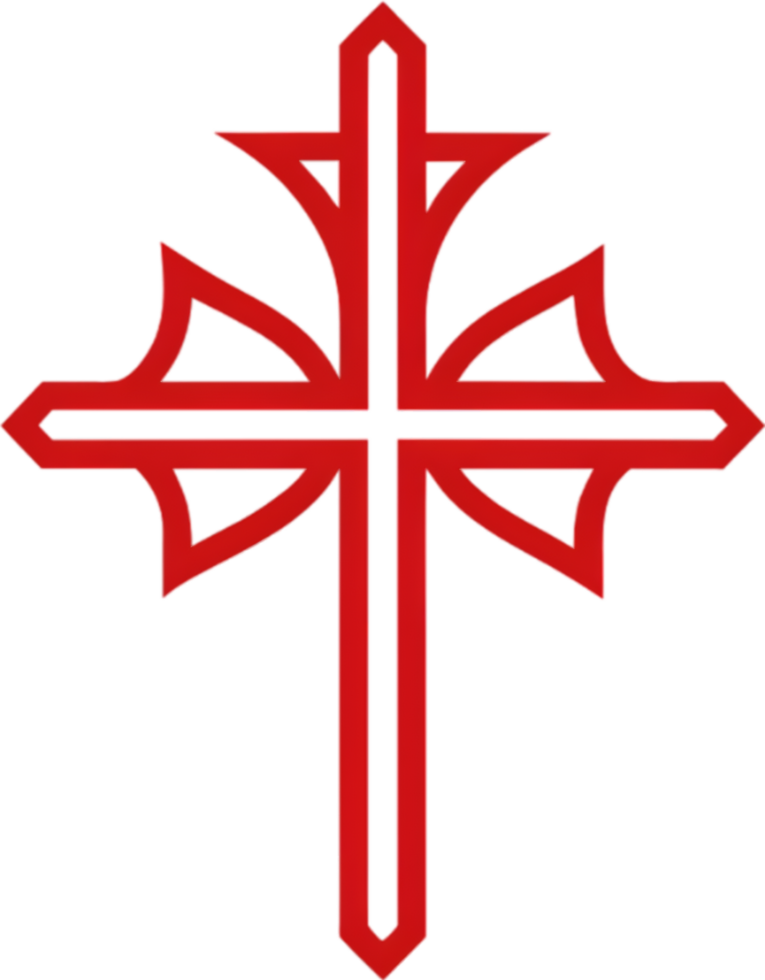 Ancient Christian Symbol, Saint Thomas Cross Clipart. AI-generated. png