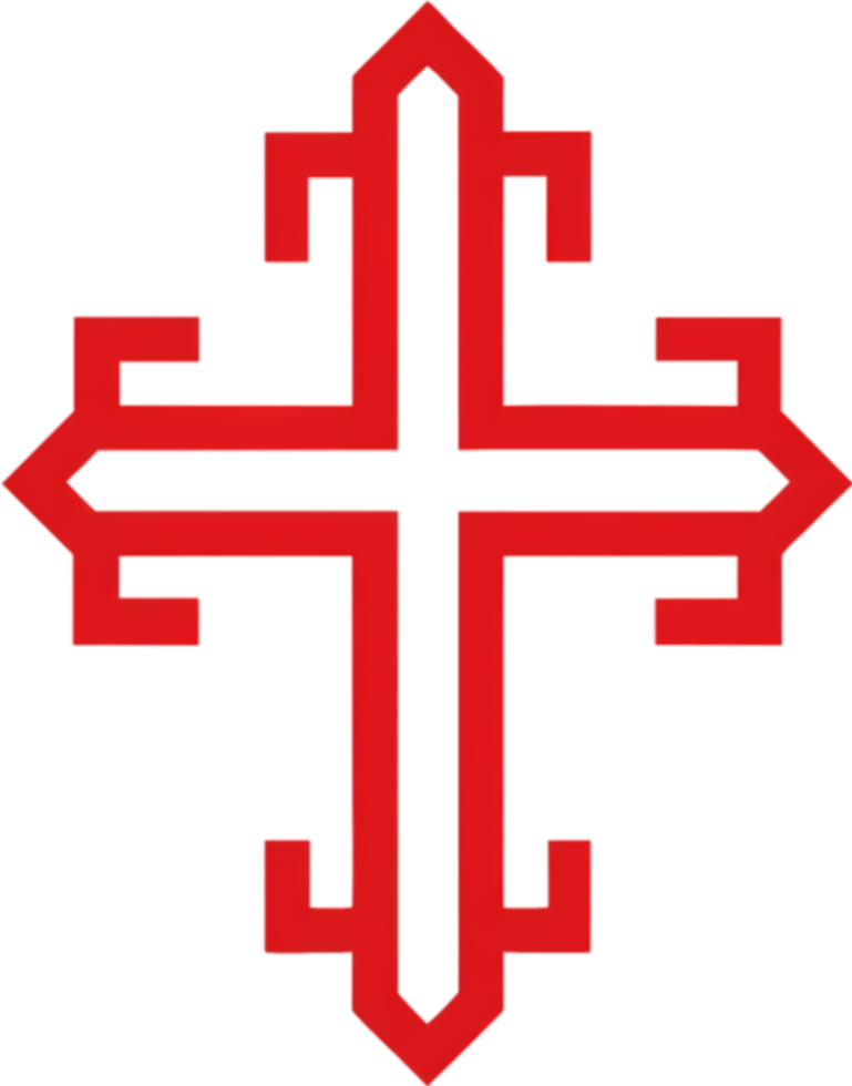 Ancient Christian Symbol, Saint Thomas Cross Clipart. AI-generated. png