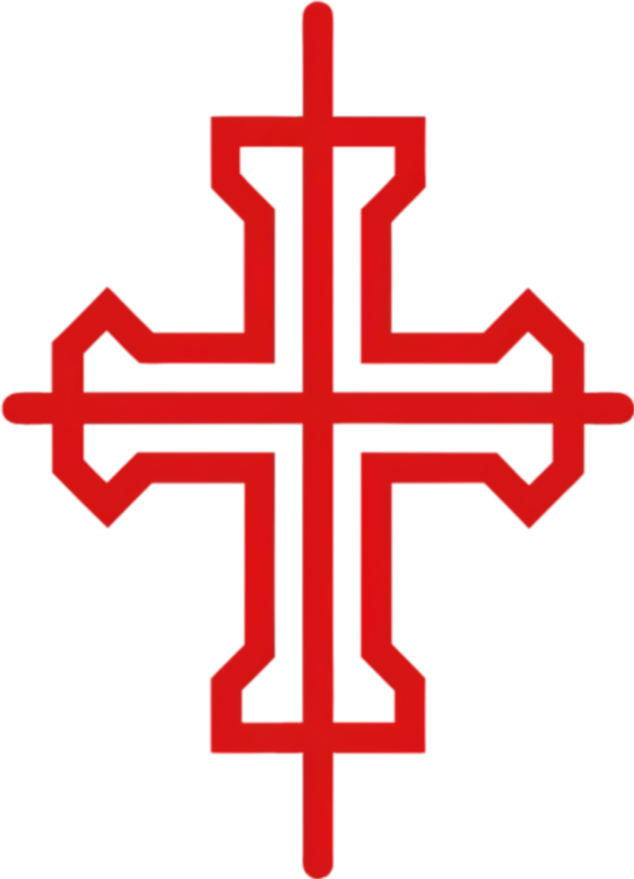 Ancient Christian Symbol, Saint Thomas Cross Clipart. AI-generated. png