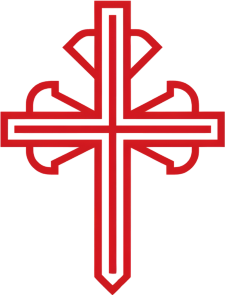 Ancient Christian Symbol, Saint Thomas Cross Clipart. AI-generated. png