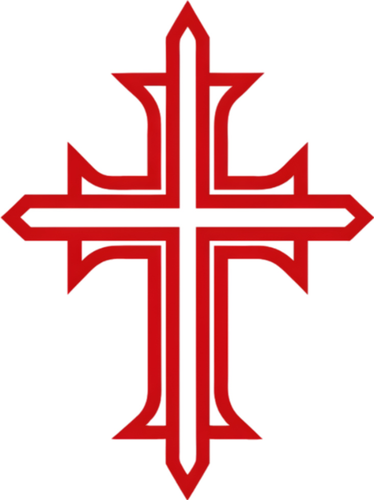 Ancient Christian Symbol, Saint Thomas Cross Clipart. AI-generated. png