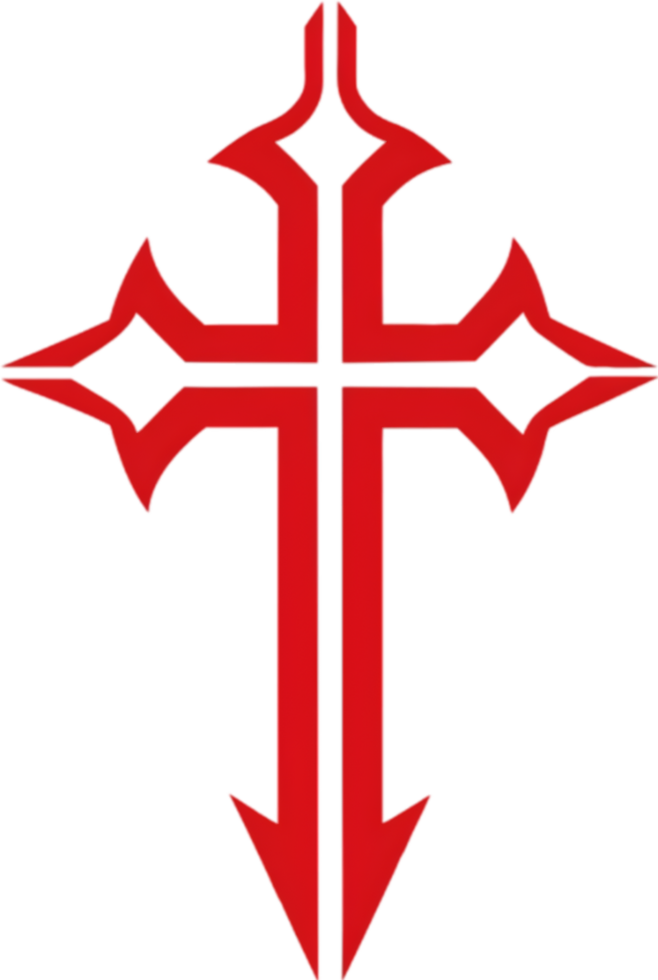 Ancient Christian Symbol, Saint Thomas Cross Clipart. AI-generated. png