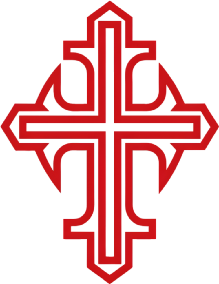 Ancient Christian Symbol, Saint Thomas Cross Clipart. AI-generated. png