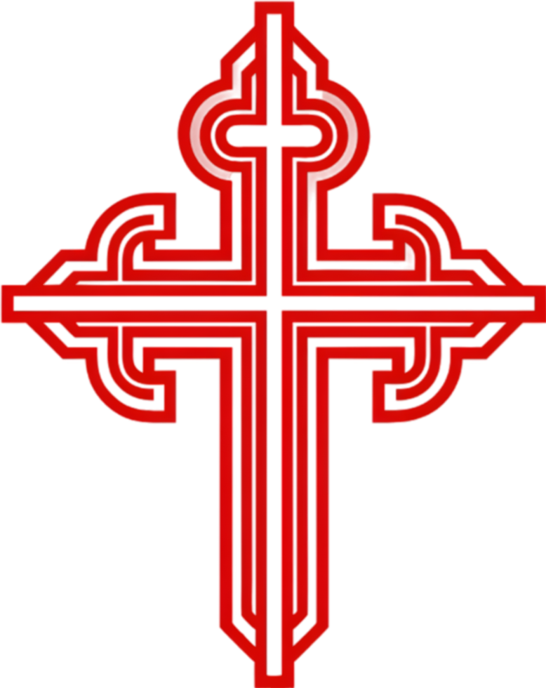 Ancient Christian Symbol, Saint Thomas Cross Clipart. AI-generated. png
