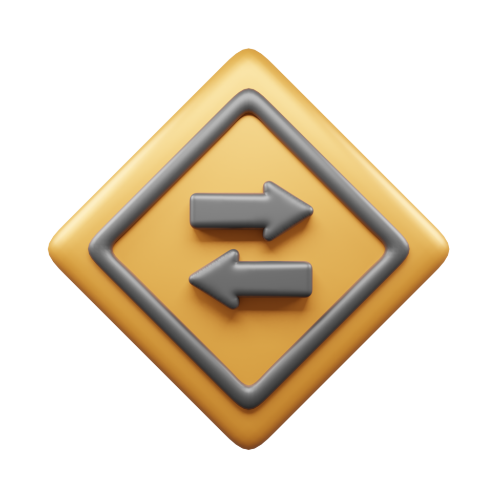 Traffic Sign And Symbol 3D Icon or Road sign 3d icon png