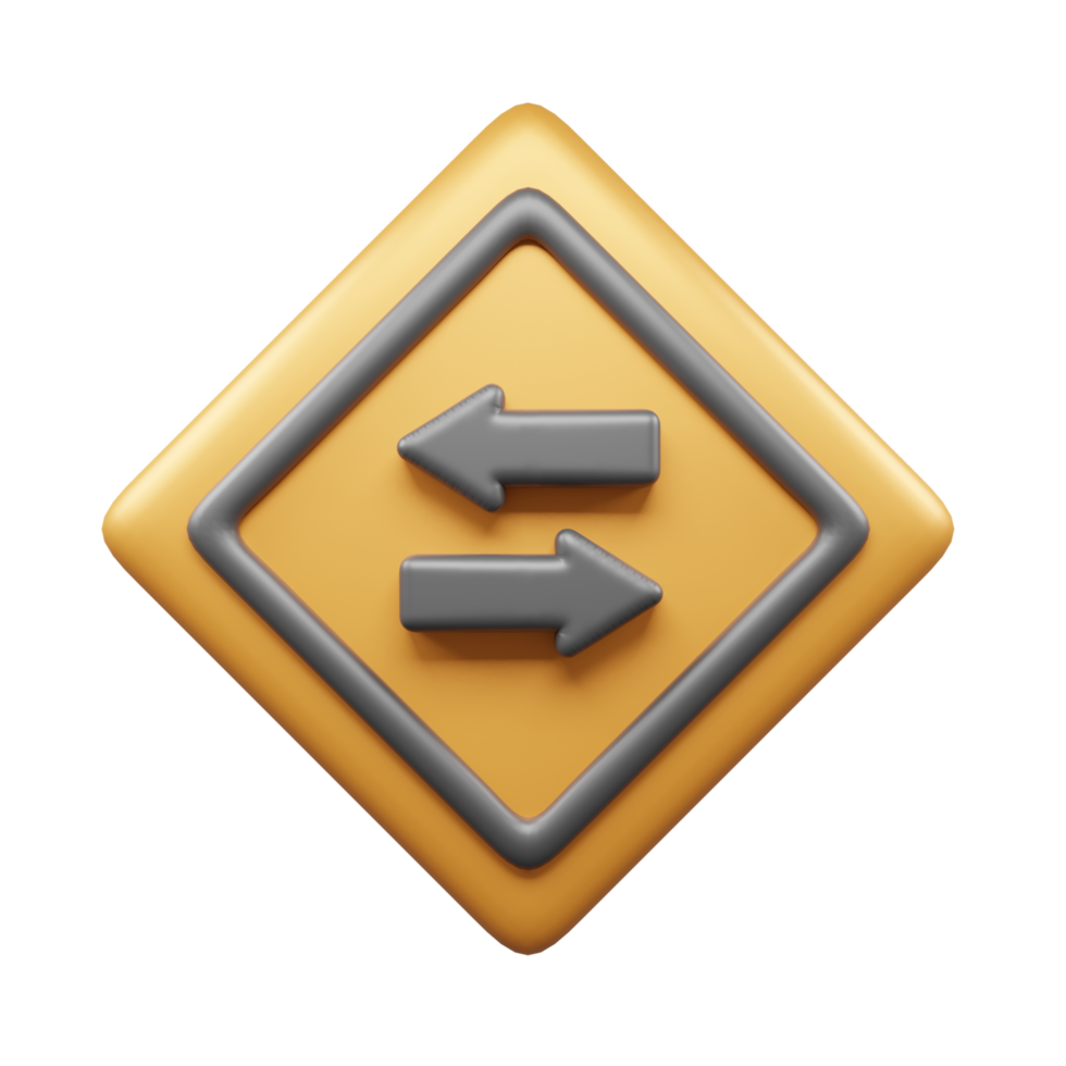 Traffic Sign And Symbol 3D Icon or Road sign 3d icon png